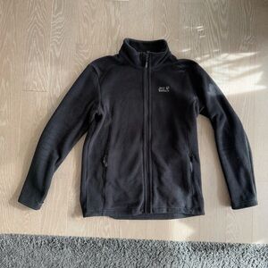 Jack Wolfskin Black Fleece Zip-Up Jacket Polartec